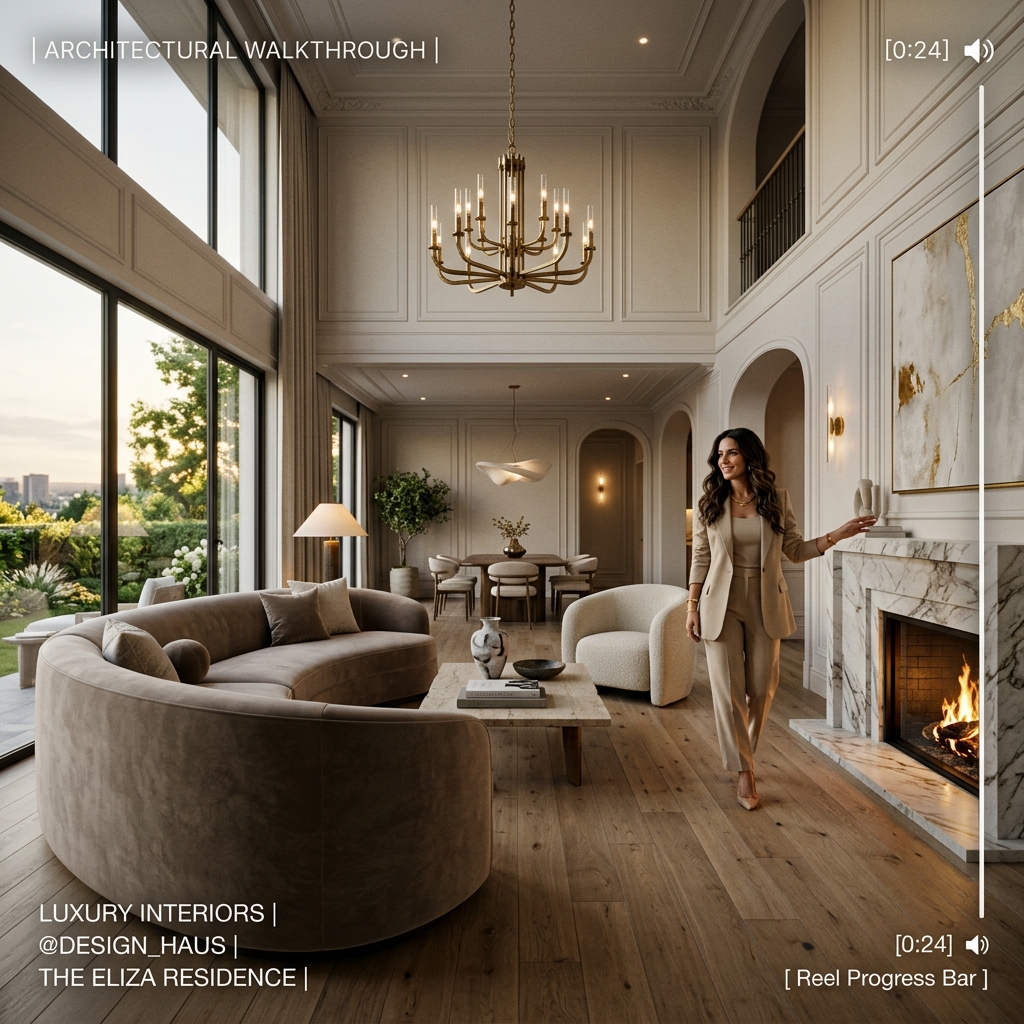 Showcasing Luxury: Interior Design Walkthroughs to Viral Reels
